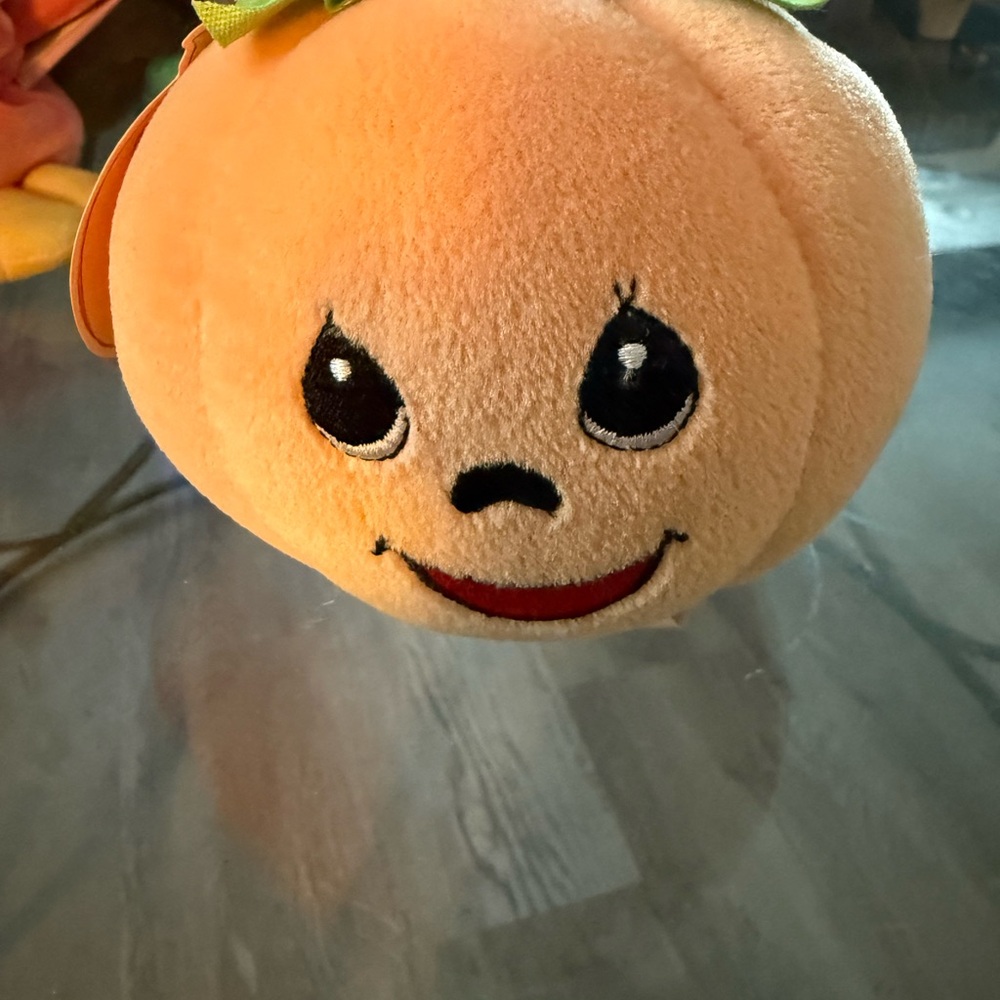 Vintage Enesco 1999 Precious Moments Tender Tails Plushkins Pumpkin W Tag